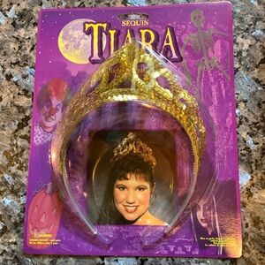 ✋NIP New Sequin Tiara Gold Crown Halloween Bachelorette Party